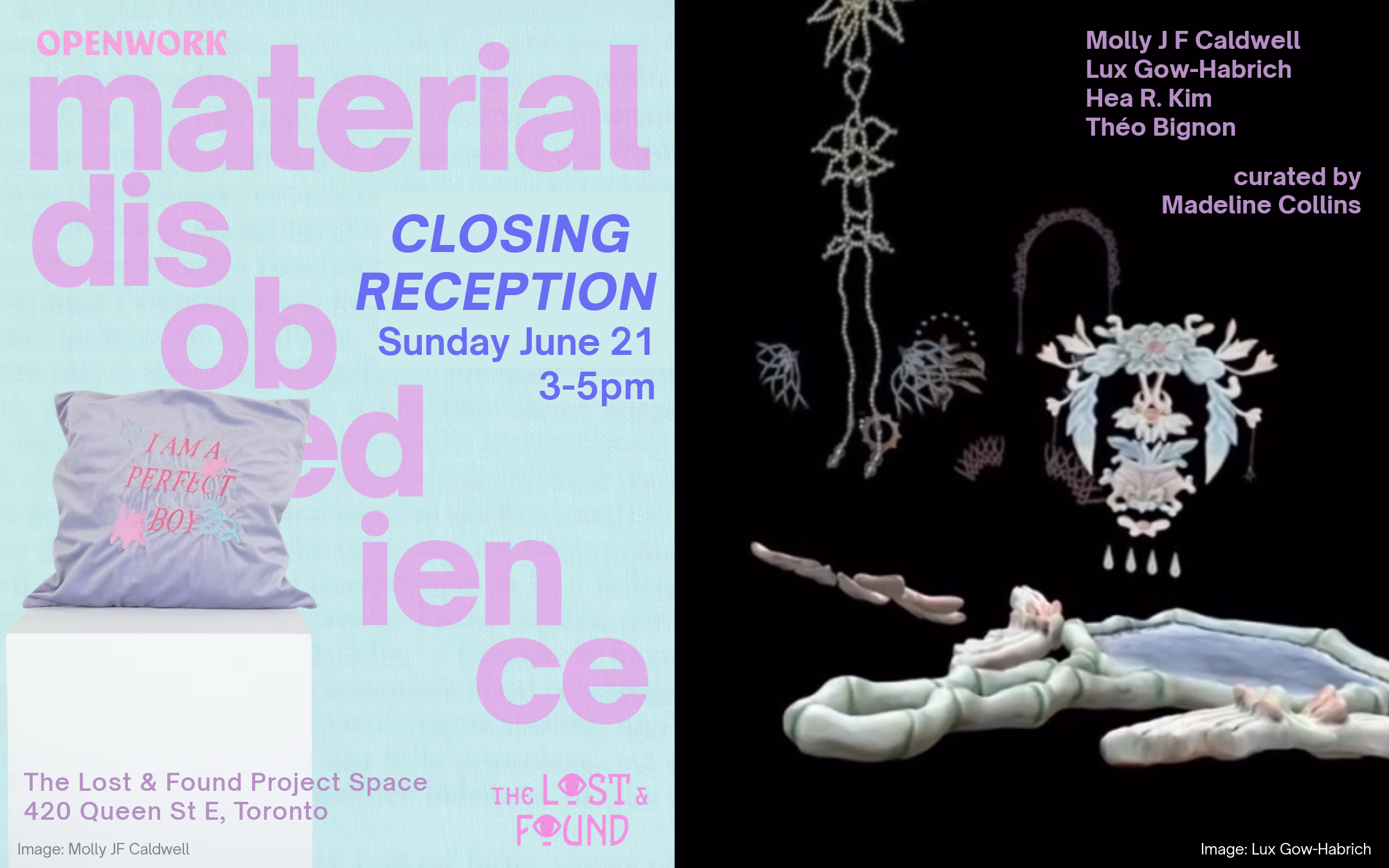 material disobedience closing reception Sunday June 21, 2026, 3-5PM